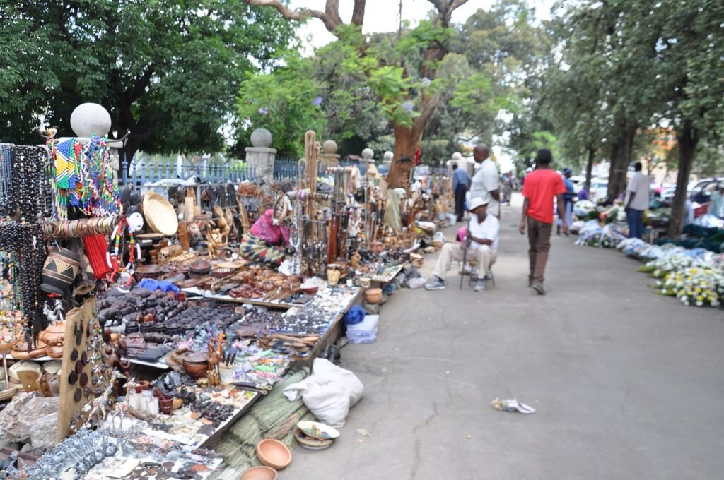 Craftsman working at his stall in Bulawayo